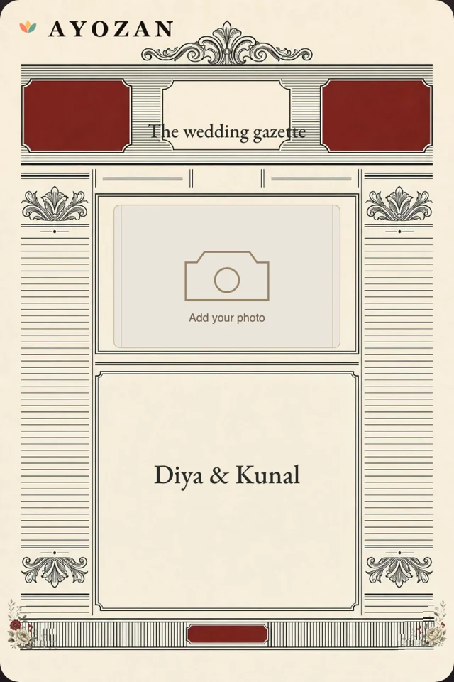 The Wedding Gazette — Wedding Newspaper Invitation