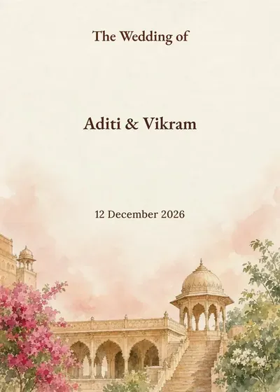 Mahal Watercolour Wedding — Wedding design