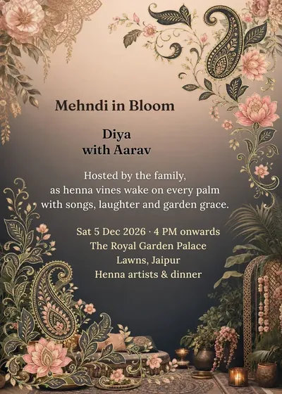 Botanical Mehndi — Mehendi design