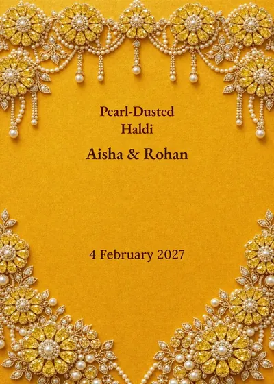 Pearl & Diamond Haldi — Haldi design