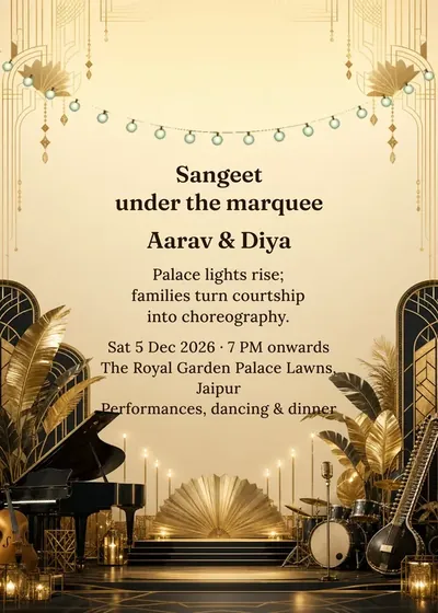 Deco Sangeet — Sangeet design