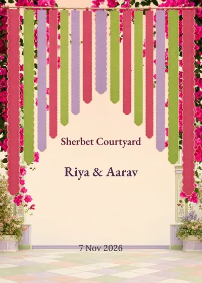 Sherbet Courtyard — Wedding design